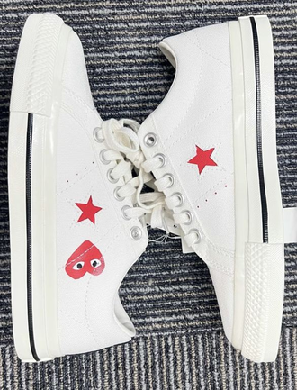 Кеды Converse One Star x Comme des Garçons Play белые низкие