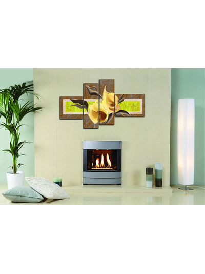 Модульная картина "Цветы на зеленом"