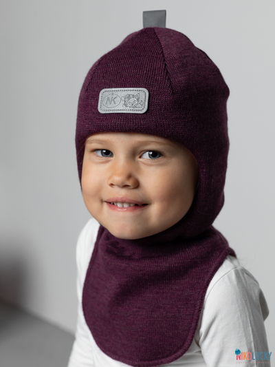 Шапка-шлем "NK"   20101-01, цвет сливовый р. 54-56