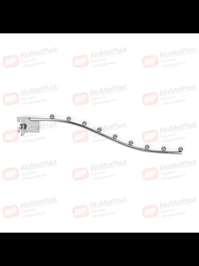 7SL7036A Крючок d-7мм волнообразный хром 9 шариков для профиля системы Vertical L=350 мм