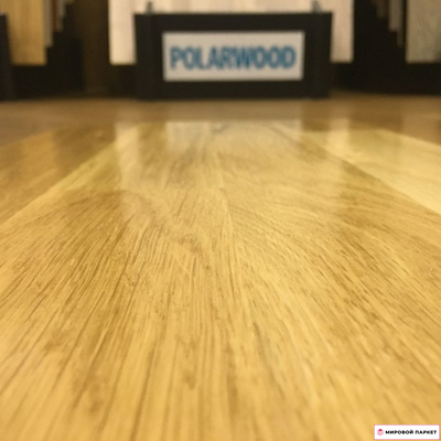Паркетная доска PolarWood Дуб Ливинг Глянцевый купить в интернет-магазине mirovoy-parquet.ru