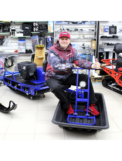 Мотобуксировщик-толкач Альбатрос-XL9 Pro (9,0 Zongshen, с фарой, тележки)