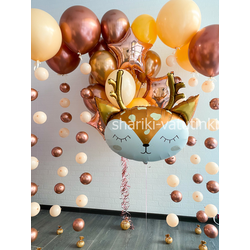 Шары цепочки с пузырями (6 шт) , "Осенние краски"