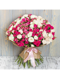 59  кустовых роз 50 см