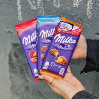 Молочный шоколад Milka в ассортименте