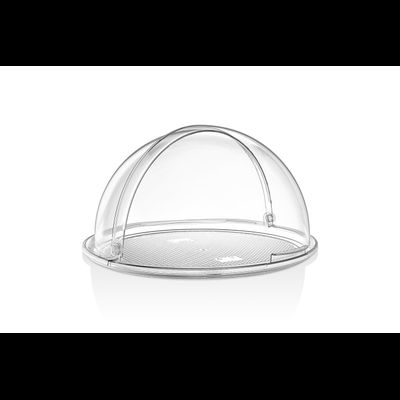Крышка Roll-Top d=39 см. h=20 см. с ручками, поликарбонат, прозрачная