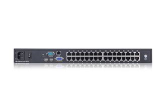 Переключатель Kinan KVM over IP 32-портовый высокой плотности по кабелю Cat 5, USB с каскадированием до 1024 серверов с разъемами PS/2, USB, VGA; internet, OSD, DDC2B, 2048x1536 до 20 м, 1600x1200 до 50 м, 1280x1024 до 100 м, 1024x768 до 150 м (KC2132i)