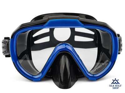 Маска с трубкой Sargan "ДАЙВА-С" черный/синий