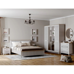 Спальня Валенсия  Персидский жемчуг / Дуб натуральный светлый