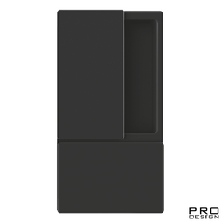 Ручка WAVE для распашных дверей без запирания матовый черный