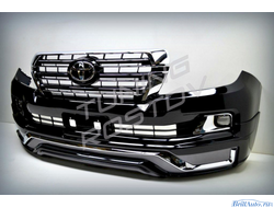 Бампер + губа MODELLISTA (V2) Toyota Land Cruiser 200 2007-2015 в стиле 2016+