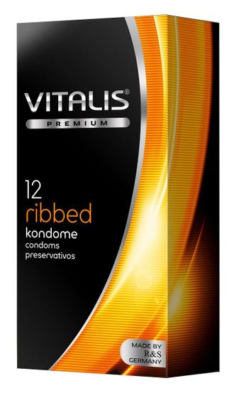 Ребристые презервативы VITALIS PREMIUM ribbed - 12 шт. Производитель: R&S GmbH, Германия