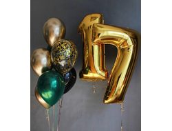Сет из гелиевых шаров "Золотые мечты"