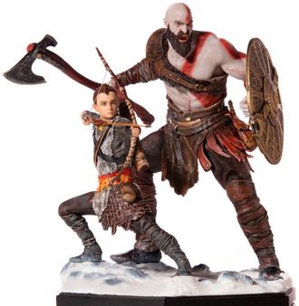 Кратос и Атрей (God of War 4,  Бог войны) - Коллекционная фигурка (статуэтка) 1/10 Scale God of War, Kratos & Atreus - Iron Studios
