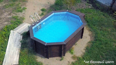 Деревянный бассейн "Вилюй" 350 х 250 х 115 см Кристалл