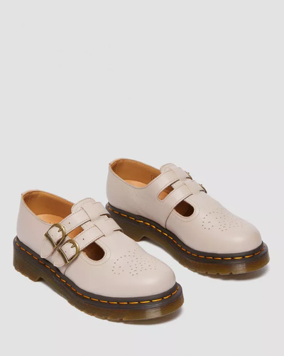 Dr Martens 8065 Virginia Leather Mary Jane Vintage Taupe Virginia