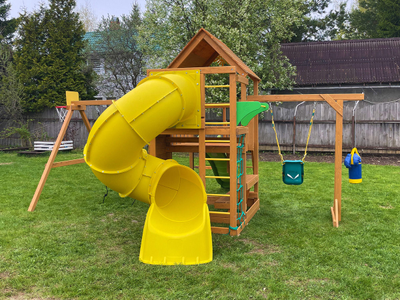 Детская площадка IgraGrad Крафт Pro 4 с трубой мод.2