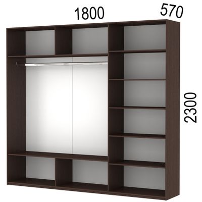 Шкаф-купе Прайм-2 (З/СЧ/З)