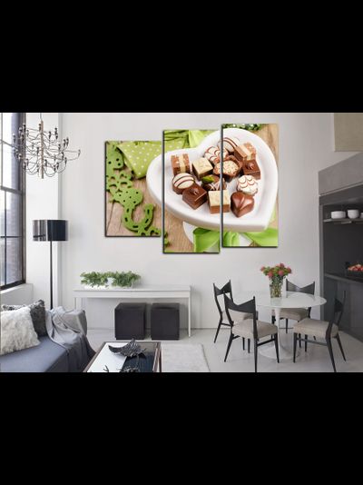 Модульная картина "Конфеты в вазе"