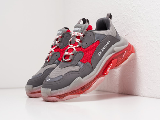 Кроссовки Balenciaga Triple S Trainer Clear Sole Grey Red