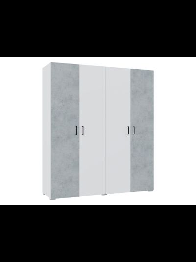 New Шкаф 1,8м Белый/Бетон