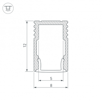 Профиль SL-MINI-8-H12-2000 ANOD