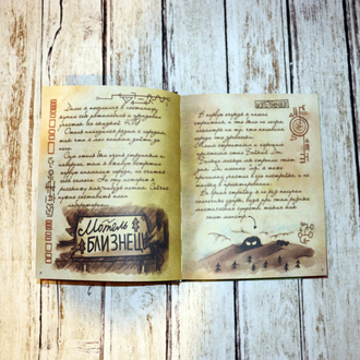 Книга, Дневник №1 (А4-21х25 см) Гравити Фолз (160 стр. с картинками) + Подарки
