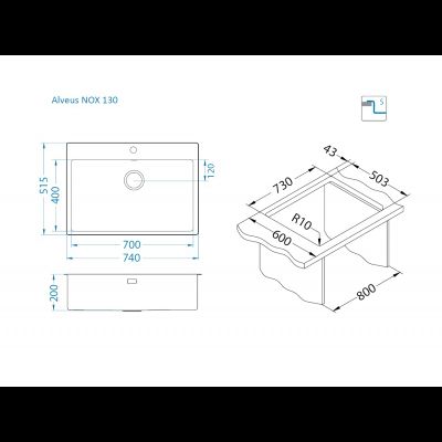 Мойка Alveus Nox 130