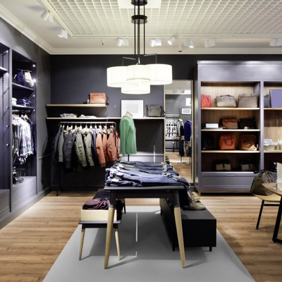 Виниловый пол Wineo 600 Wood XL ViennaLoft RLC196W6 в интерьере магазина