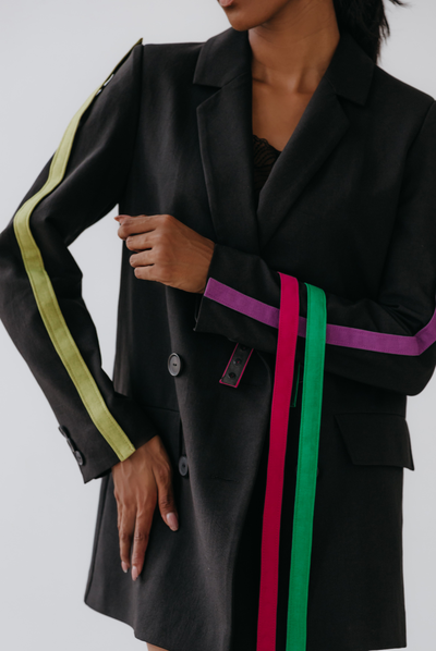 ЖАКЕТ СО СМЕННЫМИ ЛАМПАСАМИ. ЧЕРНЫЙ АНТРАЦИТ.