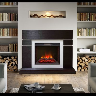 Электрокамин Лондон BL-WT с очагом Sparta 25.5 LED