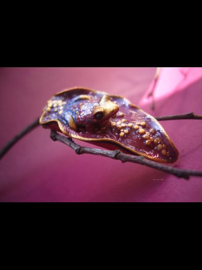 "Песнь Принцессы Вишнёвого Лотоса", фэнтези-брошь в восточном стиле