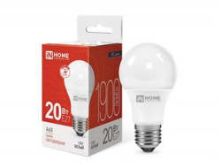 Лампа светодиодная ASD/inHome VC ЛОН A60 E27 20W(1800lm) 4000К 4K 135x60 (без пульсации) 0303