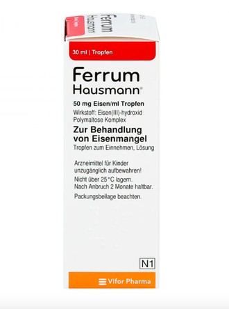 Ferrum Hausmann - Железо жидкое для детей (Германия)