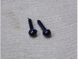Глазки без заглушек черные  2 шт 3 мм