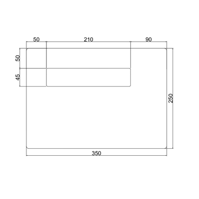 Пластина для установки циркулярной пилы 250*350 мм.