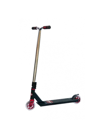 Самокат трюковый S-PRO черный/красный/хром
