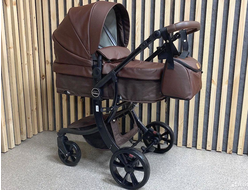 Детская коляска 3 в 1 Farfello Aimile Original Шоколадный Экокожа