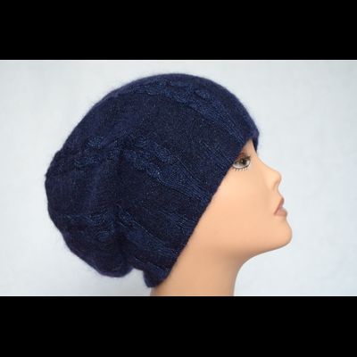 Берет синий из шерсти и мохера Vizio Италия 5294