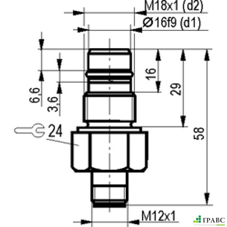 Индуктивный датчик ISB WC44S8-32P-3-S4-35