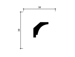 Потолочный плинтус DECOR-DIZAYN DD37, из дюрополимера, под покраску, ударопрочный, 2 метра