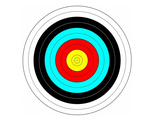 Мишень для стрельбы лучная/арбалетная, цветная 40х40 см (бумага 1 шт.)