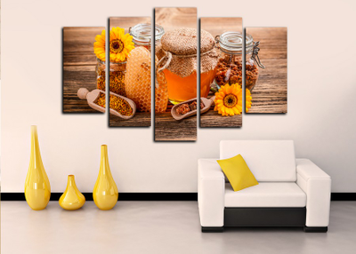 Модульная картина "Домашний мед"