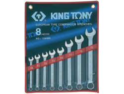 Набор комбинированных ключей, 10-22 мм, 8 предметов KING TONY 1208MR