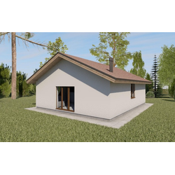 Одноэтажный дом с тремя спальнями 75м² (S24)