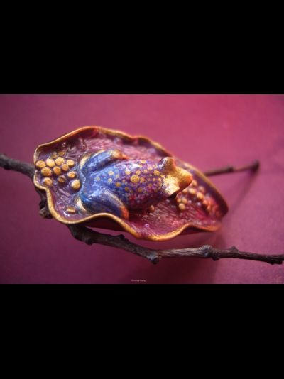 "Песнь Принцессы Вишнёвого Лотоса", фэнтези-брошь в восточном стиле