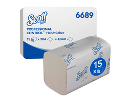 6689 Scott Control Kimberly-Clark Professional Бумажные полотенца в пачках 1слой однослойные 15 пачек белые