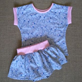 Комплект (юбка/трусики + футболка), арт.ЛКЮ5-266, р-р: 92