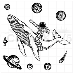 штампы космонавт на ките и планеты