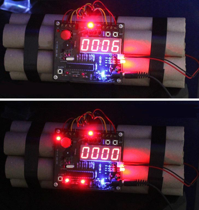будильник в виде бомбы